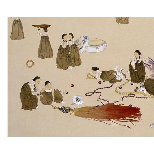 韓国語 画集 『シン・ソンミの韓服遊戯 - 韓英併記画集』 著：シン