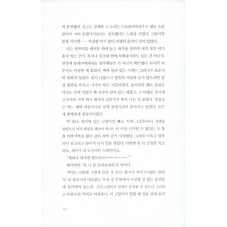 韓国語の小説 『ネコはわたしに幸せになれと言った（改訂版）』 著：エドゥアルド・ハウレギ（スペイン/韓国版）Conversaciones Con Mi Gata｜niyantarose｜11