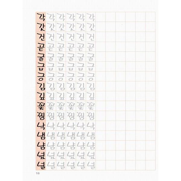 韓国語教材 ハングル手書き文字〜1週間でマスター : にゃん