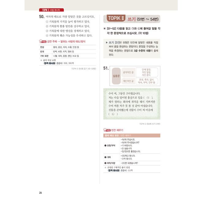 韓国語 学習書 『韓国語能力試験 TOPIK 2 (トピック2) 合格レシピ 実践模擬試験（考試）』  3級から6級まで段階別  著：イ・テファン ほか | ブランド登録なし | 13