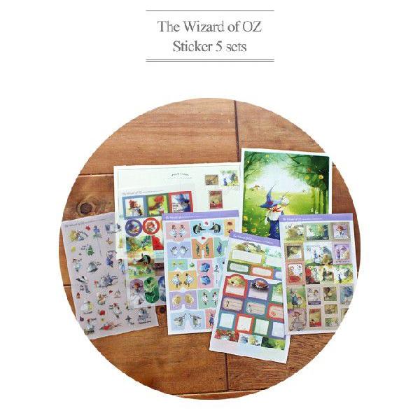 オズの魔法使い イラスト ステッカー （切手シール）5種セット