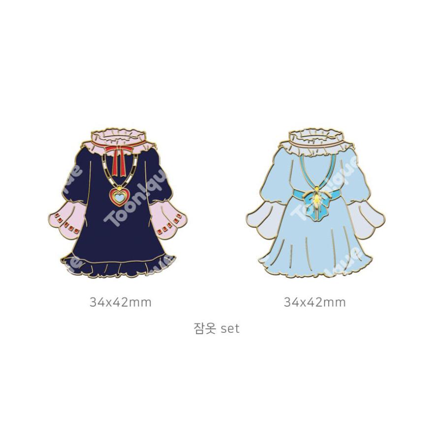 韓国 アニメーション グッズ『シュガシュガルーン 衣装 金属バッジ2個