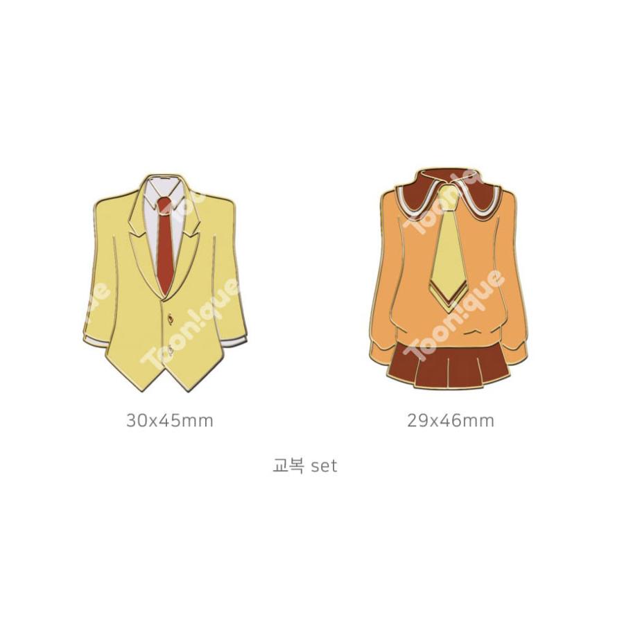 韓国 アニメーション グッズ『シュガシュガルーン 衣装 金属バッジ2個