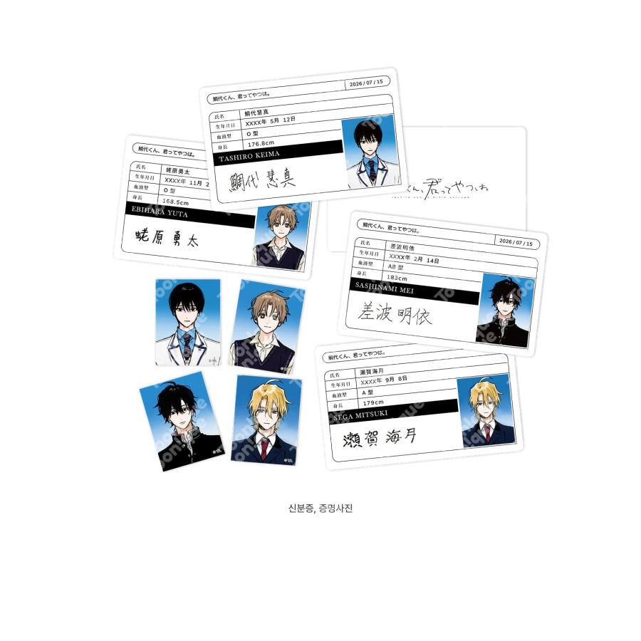 韓国 コミック グッズ『鯛代くん、君ってやつは。 身分証セット（4種類