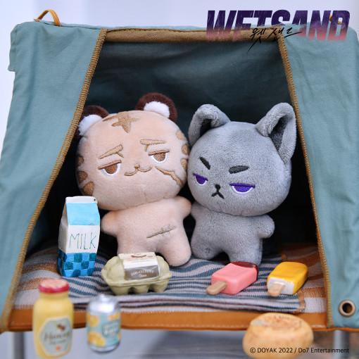 韓国 コミック グッズ『Wet Sand ウェットサンド 10cm 動物型 人形 3種