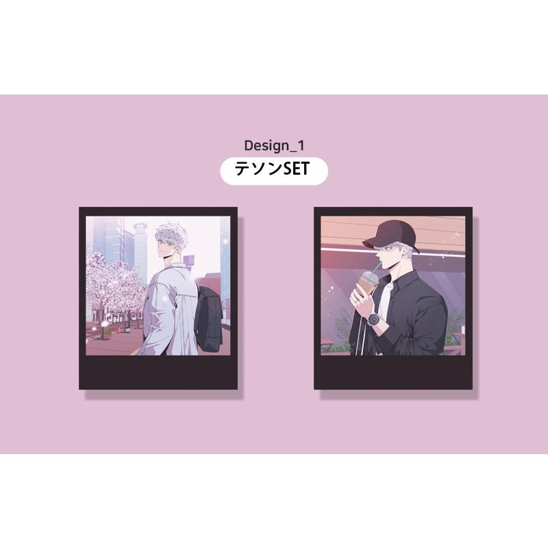 韓国 コミック グッズ『冬すぎて桜 四季の思い出ポラロイド2枚セット
