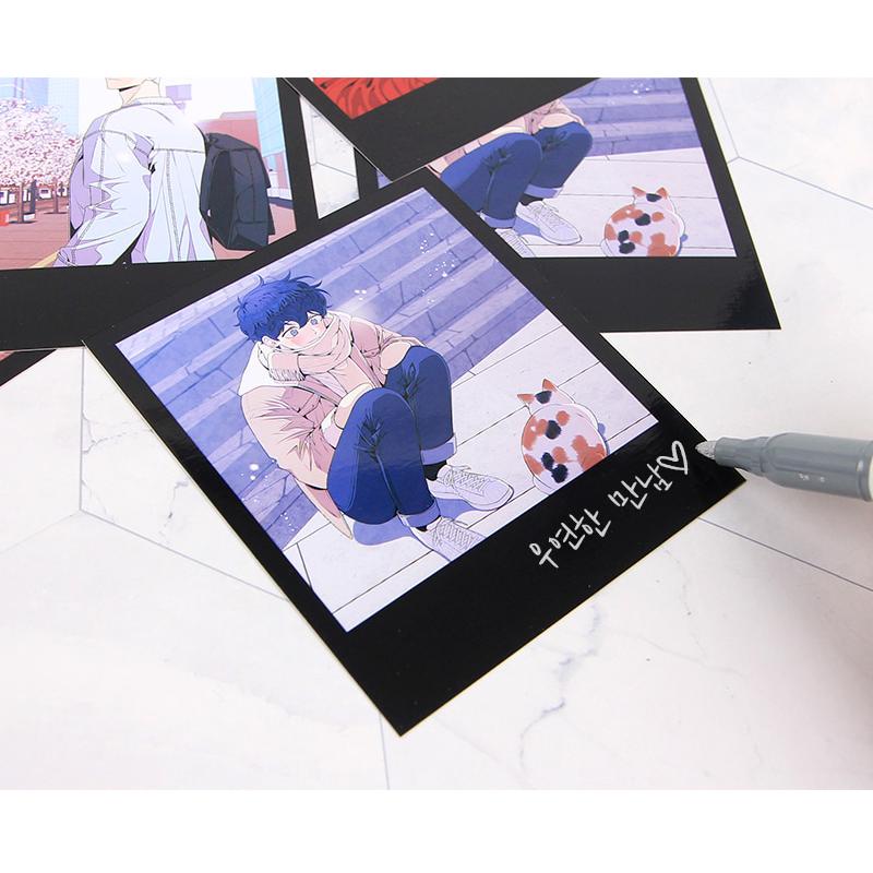 韓国 コミック グッズ『冬すぎて桜 四季の思い出ポラロイド2枚セット