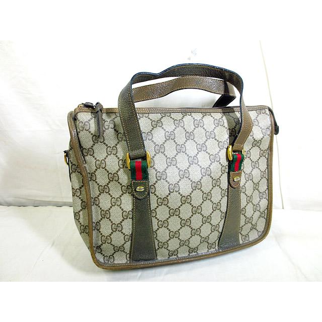 美品 GUCCI オールドグッチ GGスプリーム 2WAY ハンドバッグ 紙タグ  