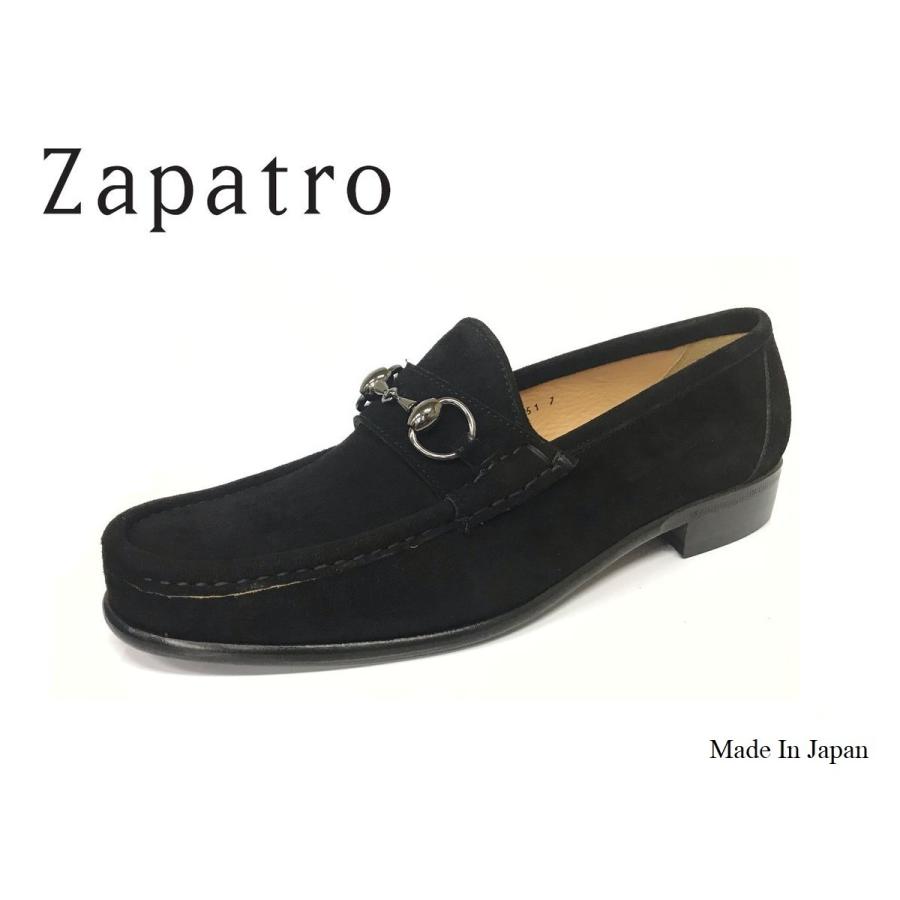 最適な材料 Zapatro　ビジネスシューズ　9051　ビットローファー　ブラック　スエード　メンズ　革靴　おしゃれ　国内正規品 ローファー