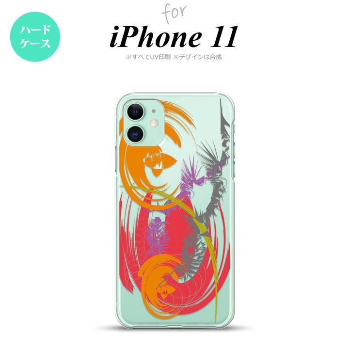 iPhone11 ケース ハードケース アート クリア 赤 nk-i11-1269｜nk115