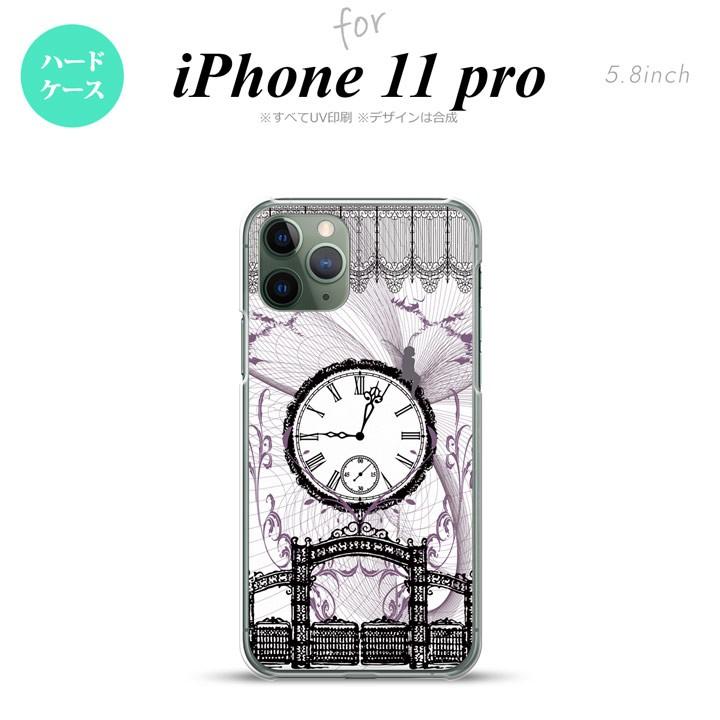 iPhone11pro ケース ハードケース 時計 妖精 黒 nk-i11p-1256｜nk115