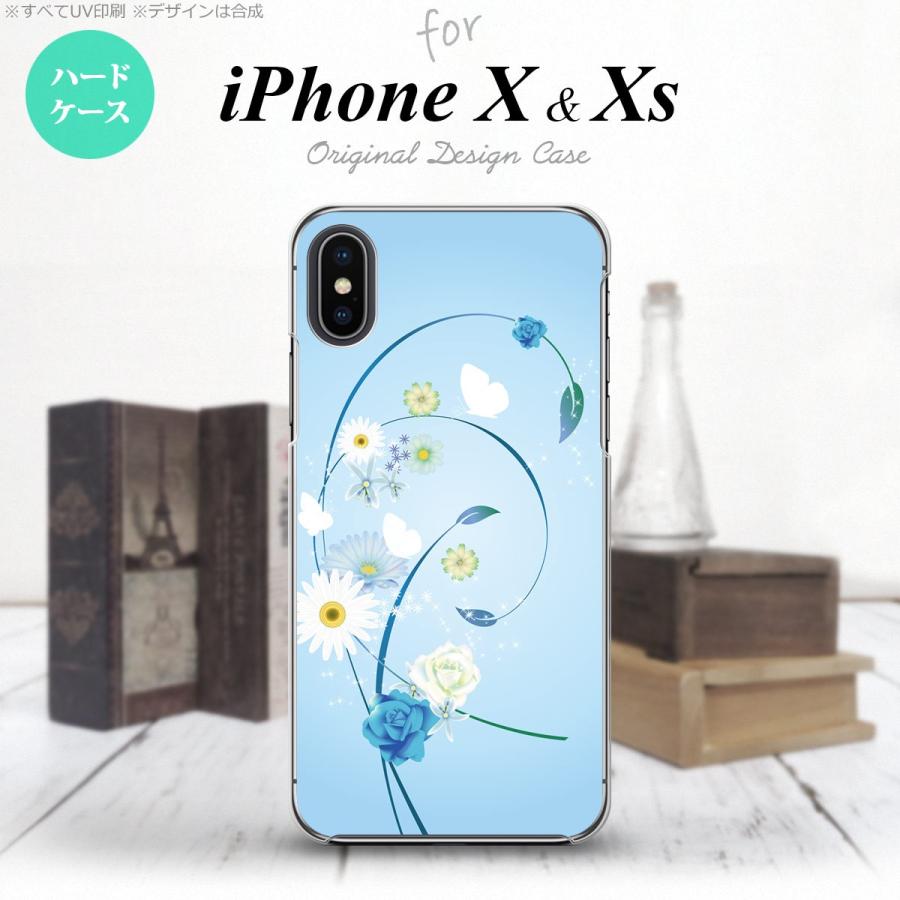 iPhoneX ・iPhone XS iPhoneX /iPhone XS スマホケース ハードケース 花柄 ミックス A 青  nk-ipx-272｜nk115