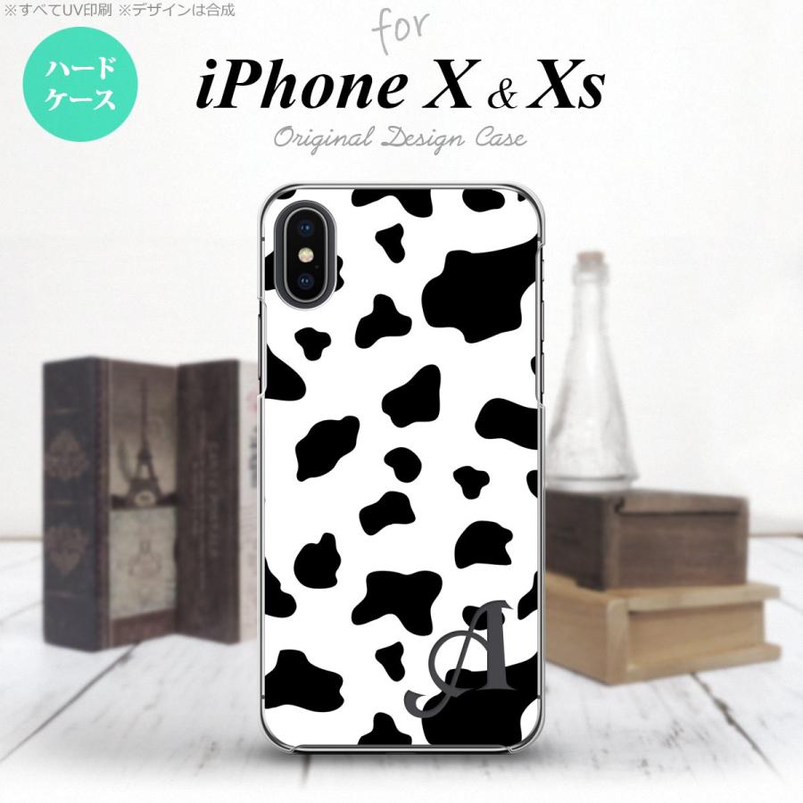 iPhoneX スマホケース ケース アイフォンX イニシャル 牛柄  nk-ipx-480ini｜nk115