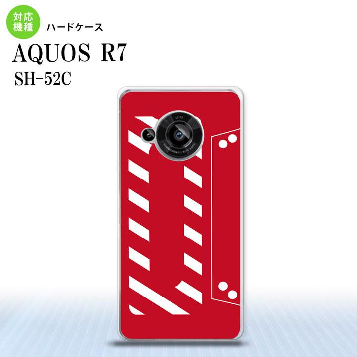 SH-52C AQUOS R7 スマホケース 背面ケース ハードケース カセットテープ 赤  nk-r7-188｜nk115