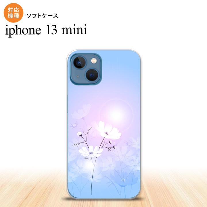 iPhone13mini iPhone13 mini ケース ソフトケース コスモス 水色 ピンク  nk-i13m-tp606｜nk117