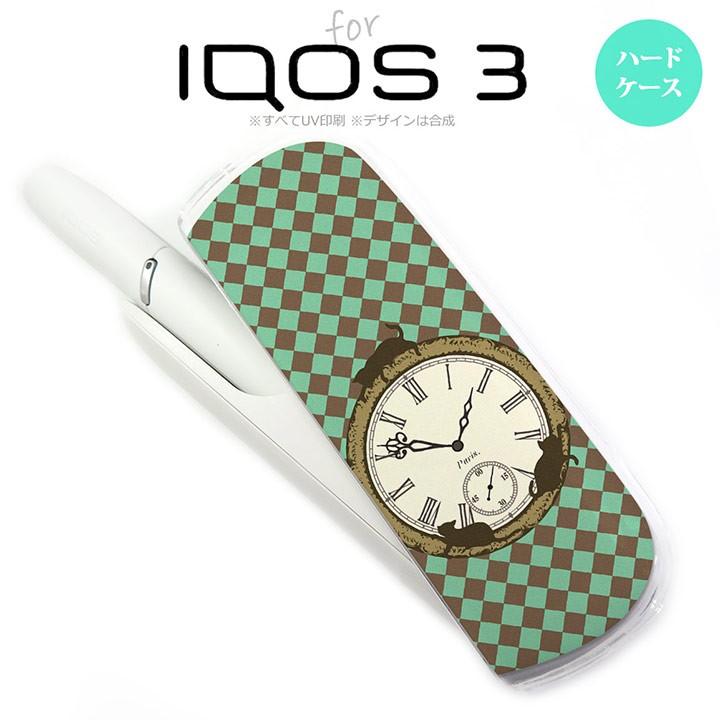 iQOS3 アイコス3 iqos3  ケース カバー ハード チェック時計 緑 nk-iqos3-1223｜nk117