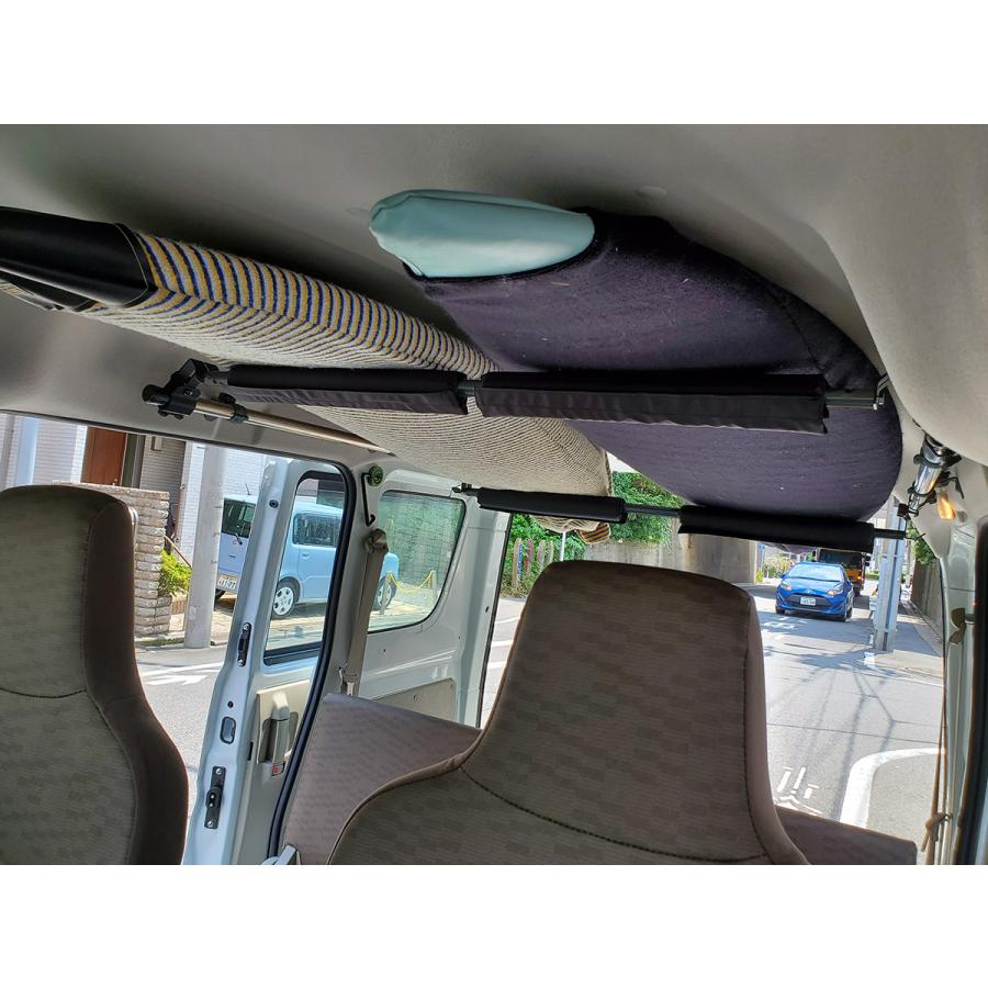 高低ワンタッチバー 車内キャリア 簡単に高さ変更可能 /サイドバーにも