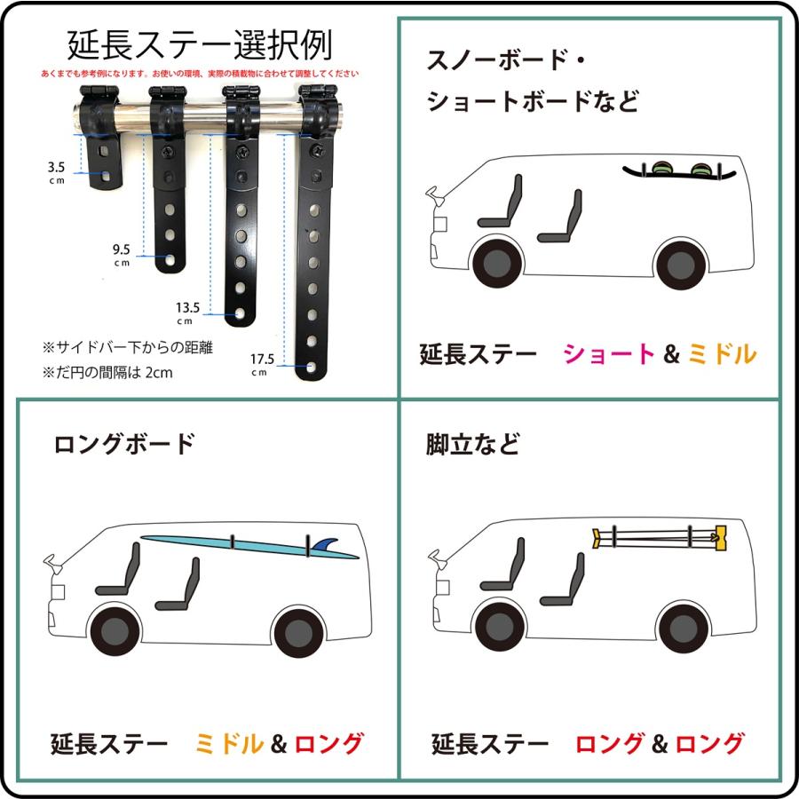 NKC] 手すり・サイドバー共通スライドバー2本セット 固定金具式標準 