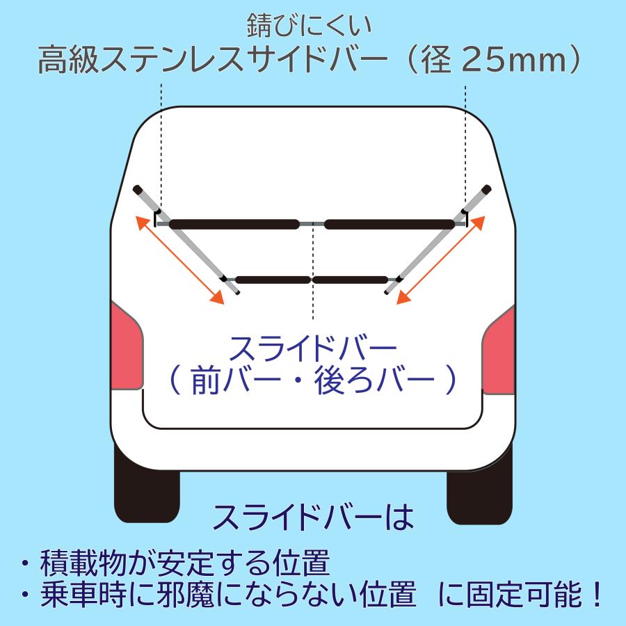ホンダ（HONDA） NAMINORIKOZOU N-VAN サイドバー＆高低ワンタッチバー