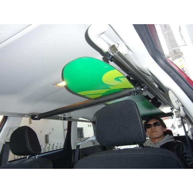 プリウスa プリウスアルファ 車内キャリア 中積み ラック サーフボード スノーボード スノボ 脚立 アウトドア レジャー インテリアバー 0142 なみのりこぞうカンパニー 通販 Yahoo ショッピング