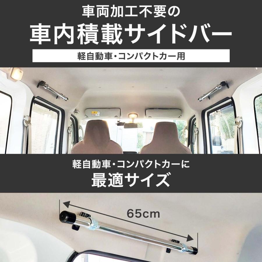 サイドバーミニ ビス留めタイプ 650ｍｍ/1000ｍｍ 車内キャリア 軽自動車 コンパクトカー 用 左右セット 高級ステンレス SUS304｜nkc｜03