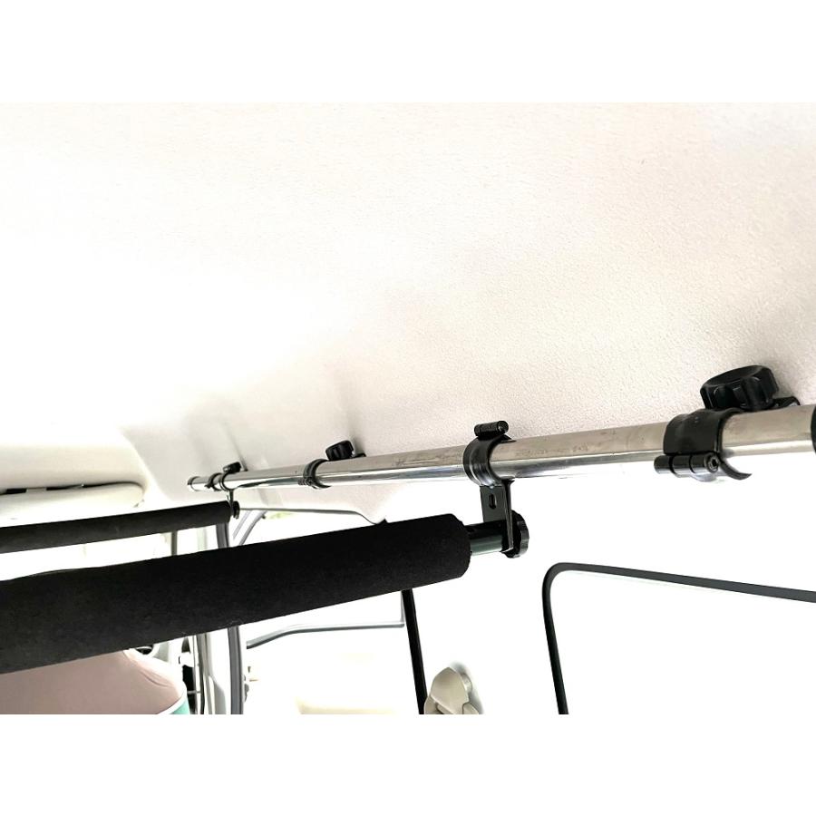 [中古品]DA17W・DA17V サイドバー&凸スライドバー2本 マットブラック エブリイ DA17W・DA17V サイドバー&スライドバー2本セット 車内