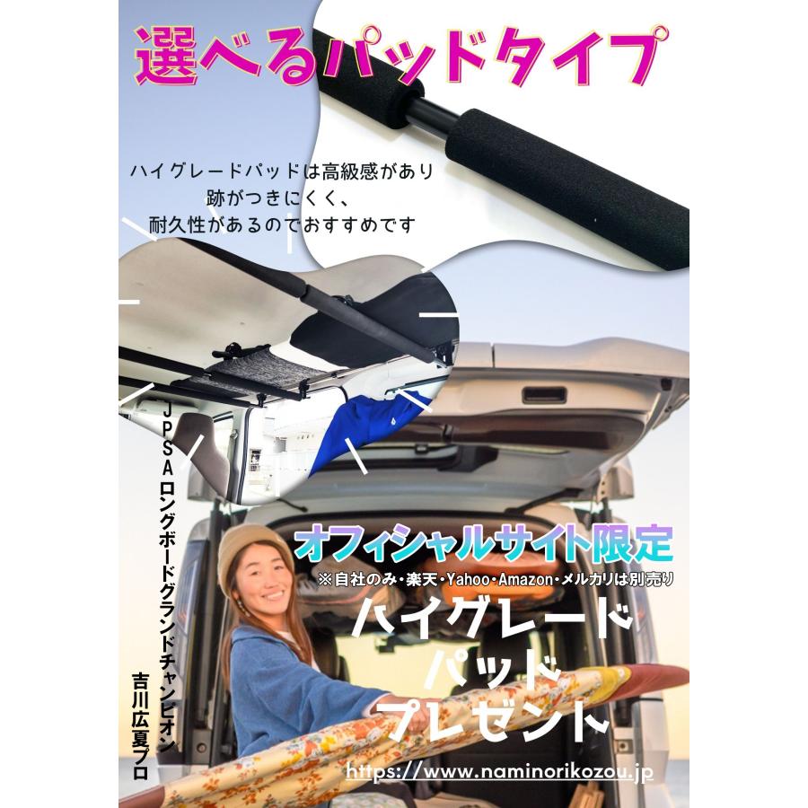 NAMINORIKOZOU フォルクスワーゲン ゴルフ 車内キャリア2本セット