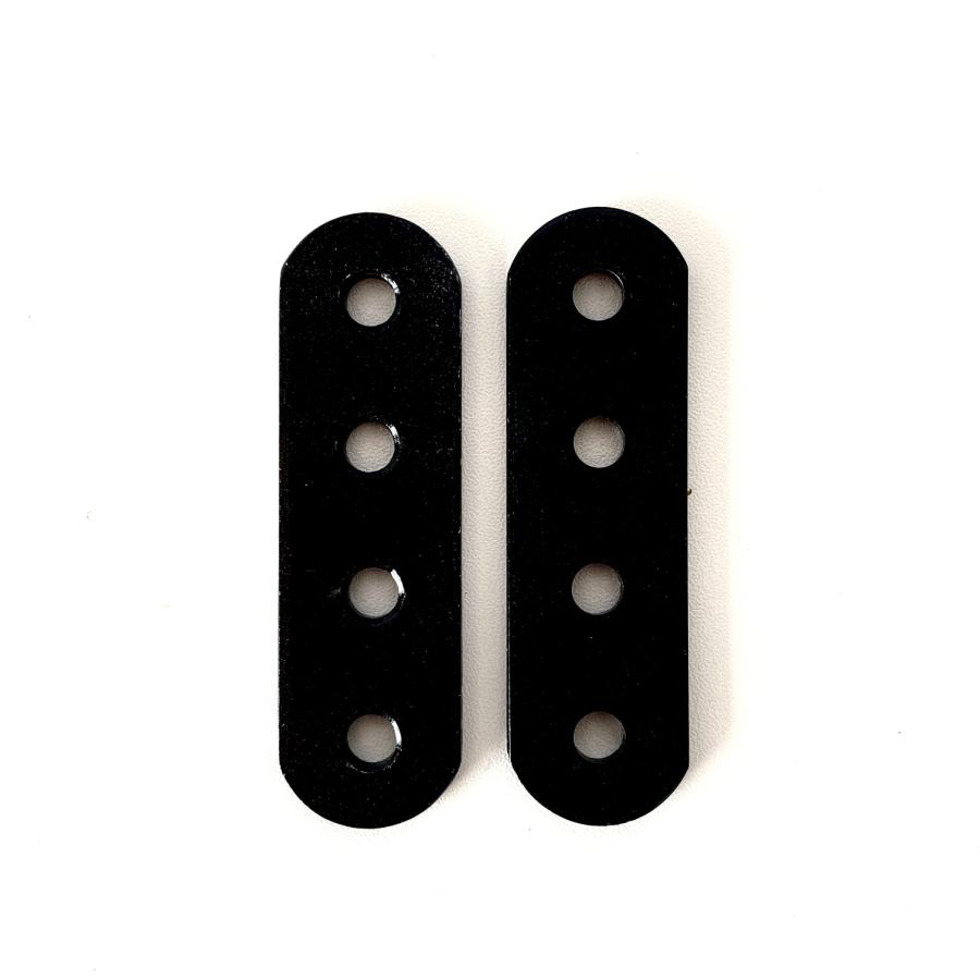 [NKC] 全丸穴 4穴延長ステー 黒 ネジ切りなし (2個 / 1セット)  ビス・ナット各4個付 代引き不可 メール便送料無料 スライドバーの長さ調整に |  | 01