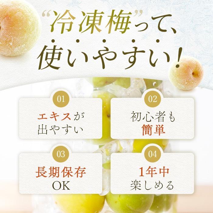 冷凍梅 紀州南高梅 完熟1kg 冷凍ウメ 冷凍うめ 梅ジャム 梅ジュース