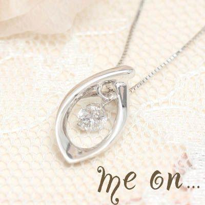 （お届け予定、約1ヶ月後）ネックレス me on ダイヤモンド・リーフモチーフ K10ゴールド（受注生産）