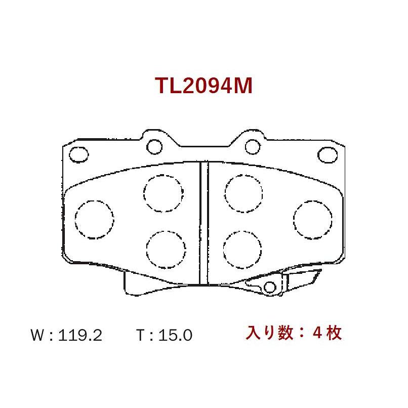 ヤマト自動車 ブレーキパッド フロント ランドクルーザー 型式 HDJ81V