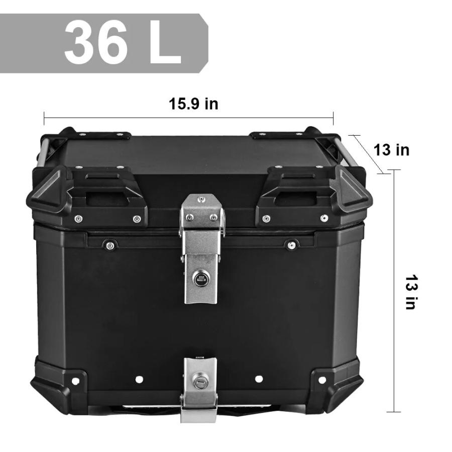 総合ランキング1位獲得！ オートバイ トランク ユニバーサル サイド ボックス アルミニウム合金 ラゲッジケース 防水キーロック テールツール ボックス 36 l 45 l 65l
