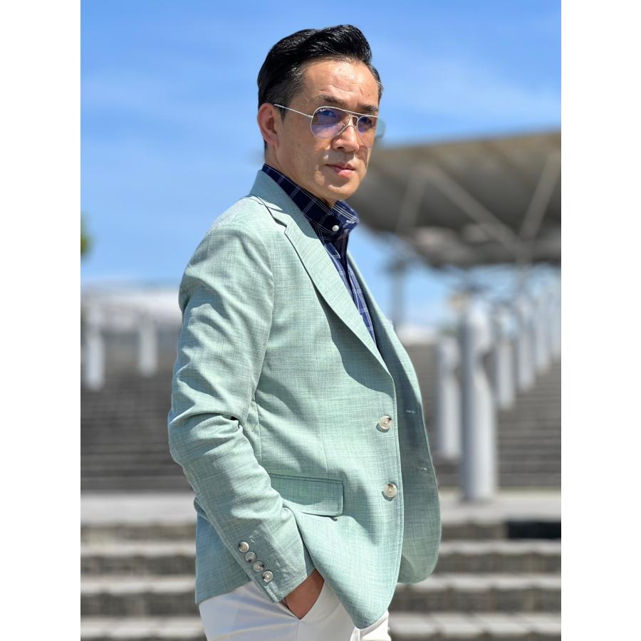 スプレイグリーンシングルジャケット】テーラードジャケット 春 夏 40