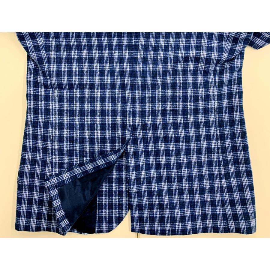 A-902【リユースのサカイ野々市店】WAX チェック柄ジャケット メンズ ブルー Sサイズ 中古・古着通販】sacai (サカイ) Wool Shrivel Reversible Blouson