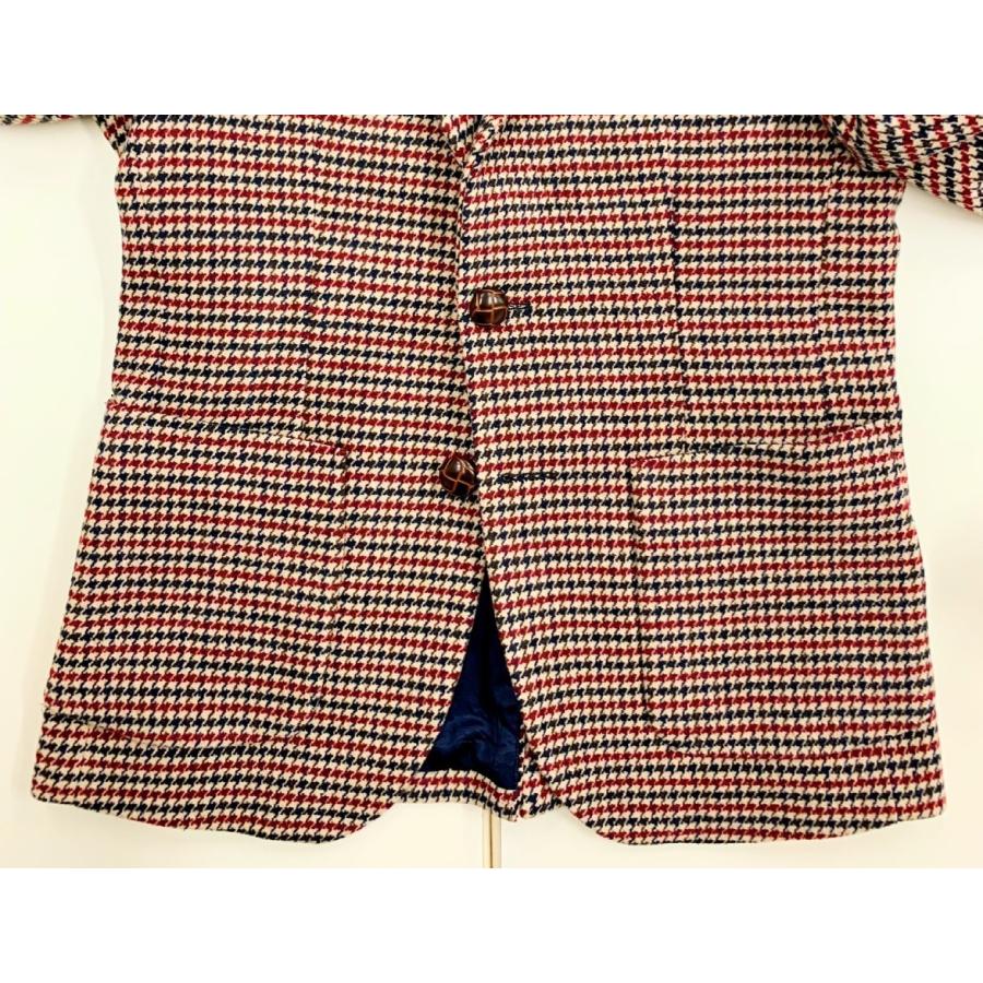 UNITED ARROWS ハウンドトゥース(千鳥格子)柄ステンカラーコート ステンカラーコート チェスター メンズ 千鳥格子 ネイビー グレー