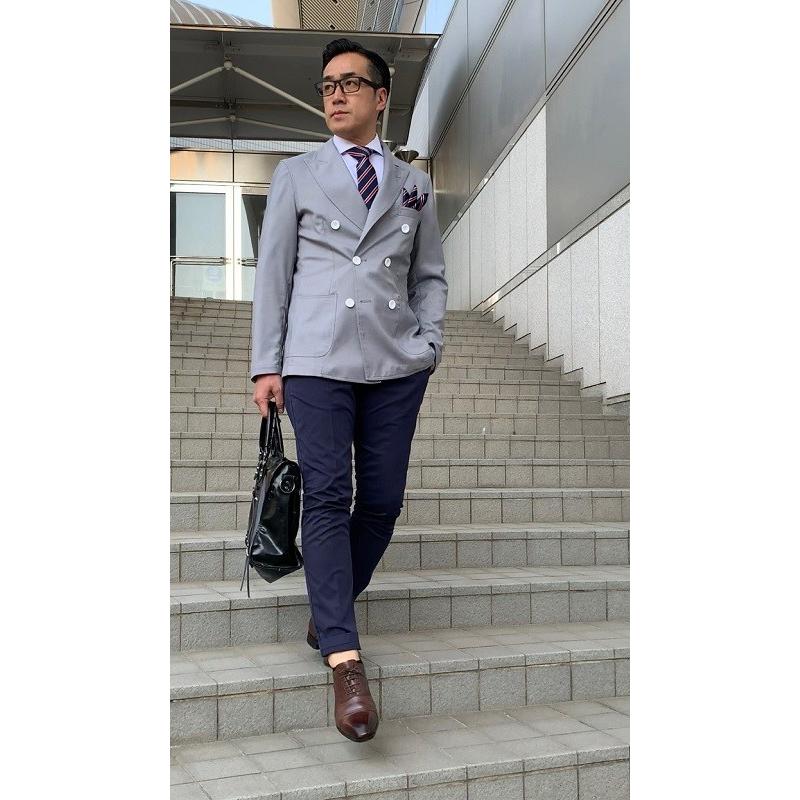メンズ春夏ダブルジャケット グレー 40代 50代タイト テーラード メンズ春夏ダブルジャケット グレー 40代 50代タイト テーラード