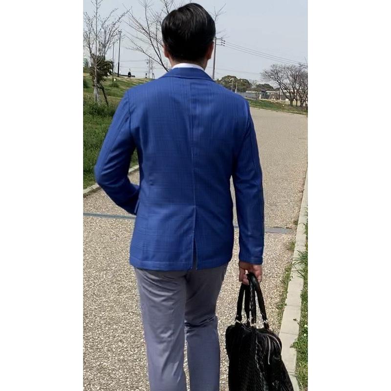 【新品未使用タグ付】タータンチェックジャケット ブルー ブルーチェックダブルジャケット DPA43231 – CRAMMY