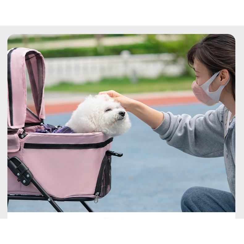 分離型 ペットカート 2Way 前輪360°回転 折りたたみ 猫犬兼用 多
