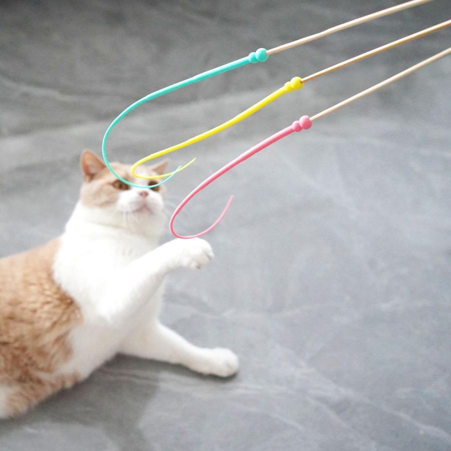 猫じゃらし 2本セット ねずみのしっぽ 長い柄 おもちゃ ねこじゃら