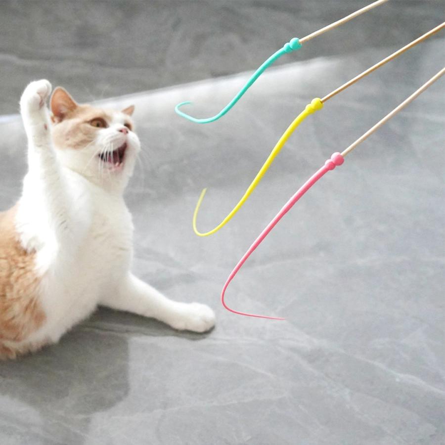 猫じゃらし 2本セット ねずみのしっぽ 長い柄 おもちゃ ねこじゃら