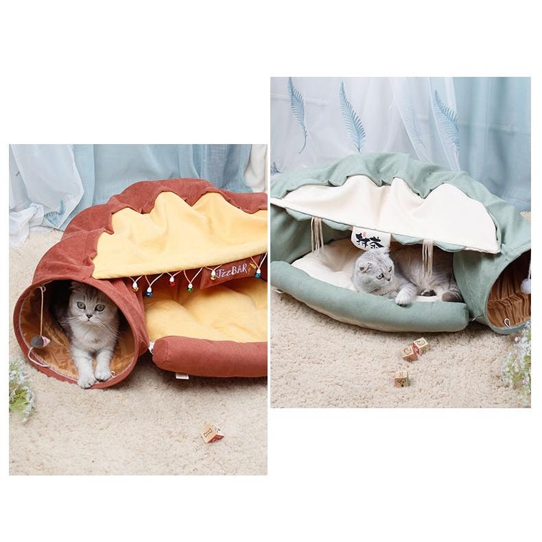 ねこトンネル 猫ハウス キャットトンネル 猫ベッド おもちゃ ペット
