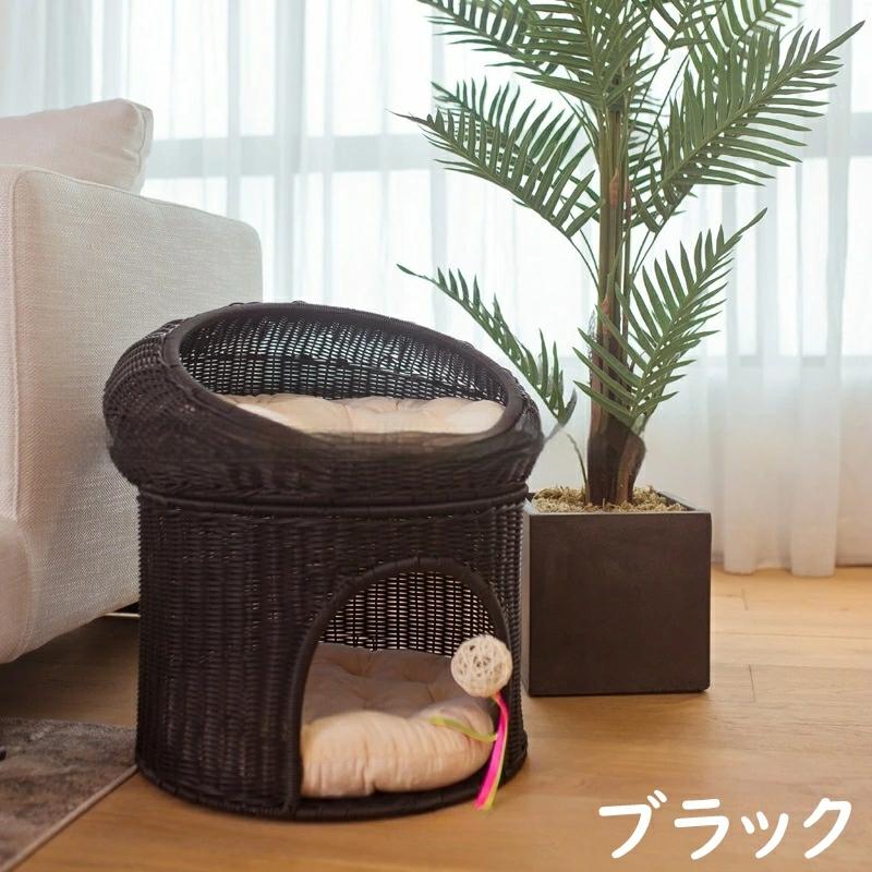 ペットベッド 2段 ペットハウス PP素材 猫 犬 猫ちぐら 手編み 洗える