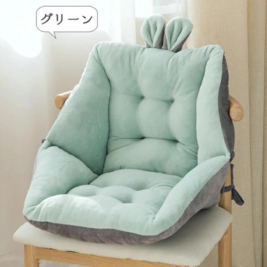 椅子クッション 45*45cm 厚みあり 背もたれ付き チェアクッション ボア
