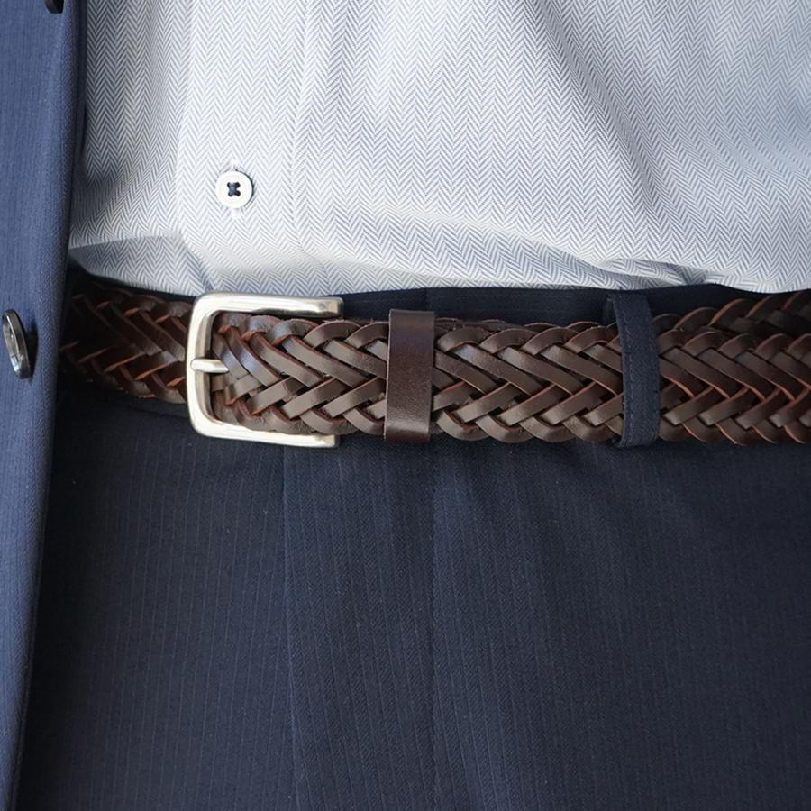 ベルト 本革 メッシュベルト サイズ調整簡単 無段階調整 編み込み カジュアル 牛革 メンズ レザー 男性 誕生日 父 就職祝い シンプル 内祝い クリスマス | ブランド登録なし | 04