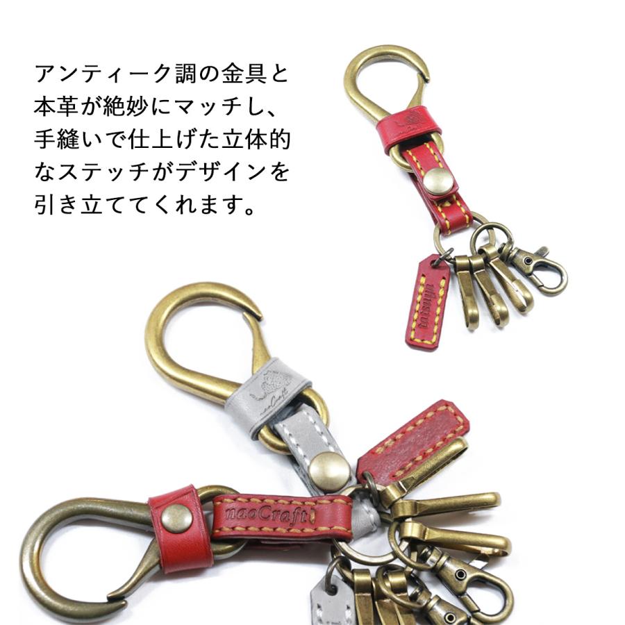 JSEIAJB 赤茶色の植物なめし革キーオーガナイザー車のドアキーホルダー  