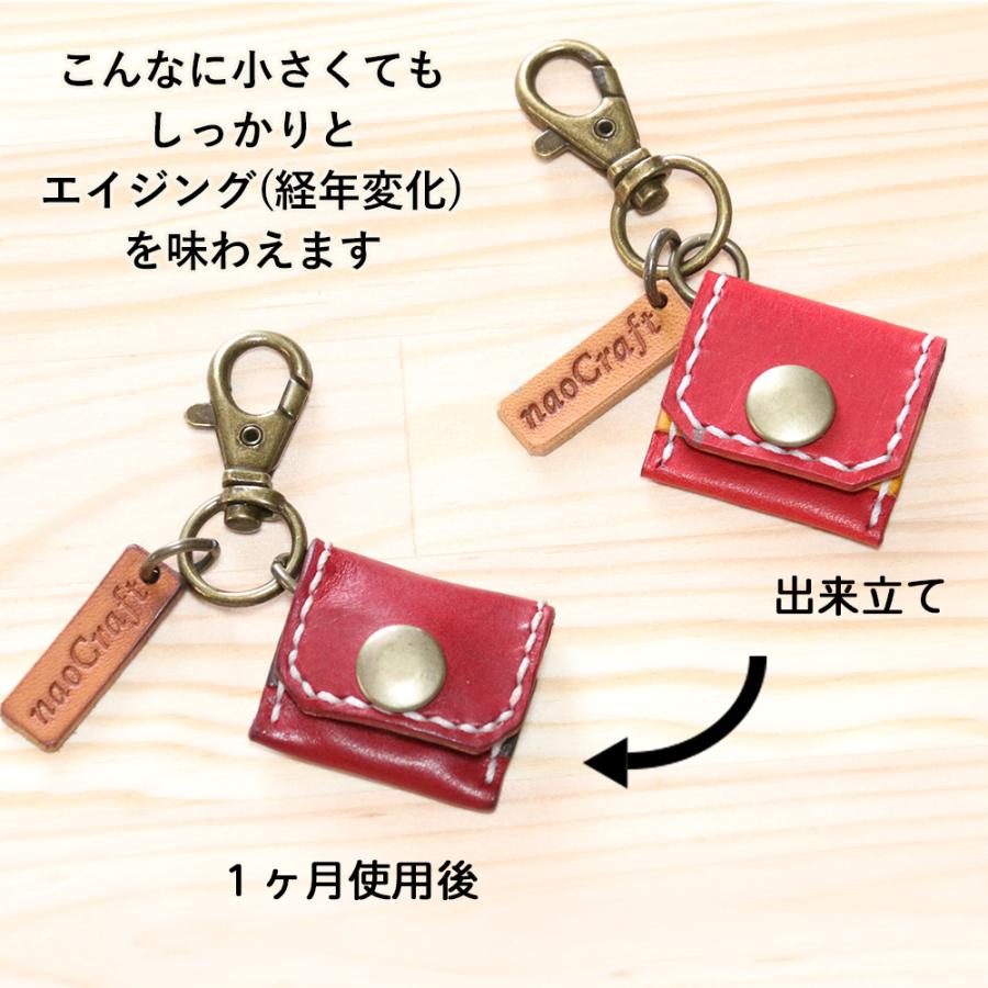 キーホルダー 本革 naoCraft 手縫いワンコインキーホルダー ONE-CO 革