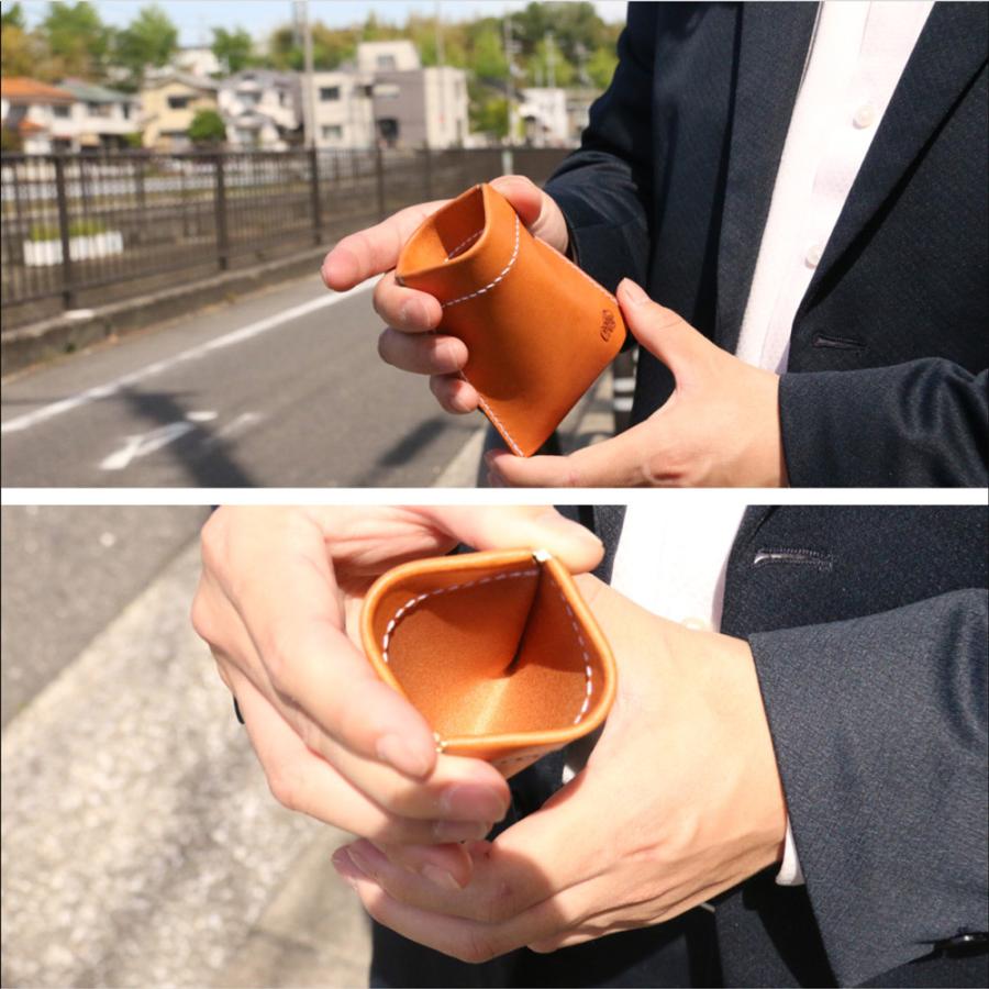 薄型ミニ財布【210通りの色からオーダーメイド】【名入れ対応】小銭入れ PAKUPAKU naoCraft 小物入れ 本革 ギフト 誕生日 記念日 薄い 就職祝 内祝 | ブランド登録なし | 23