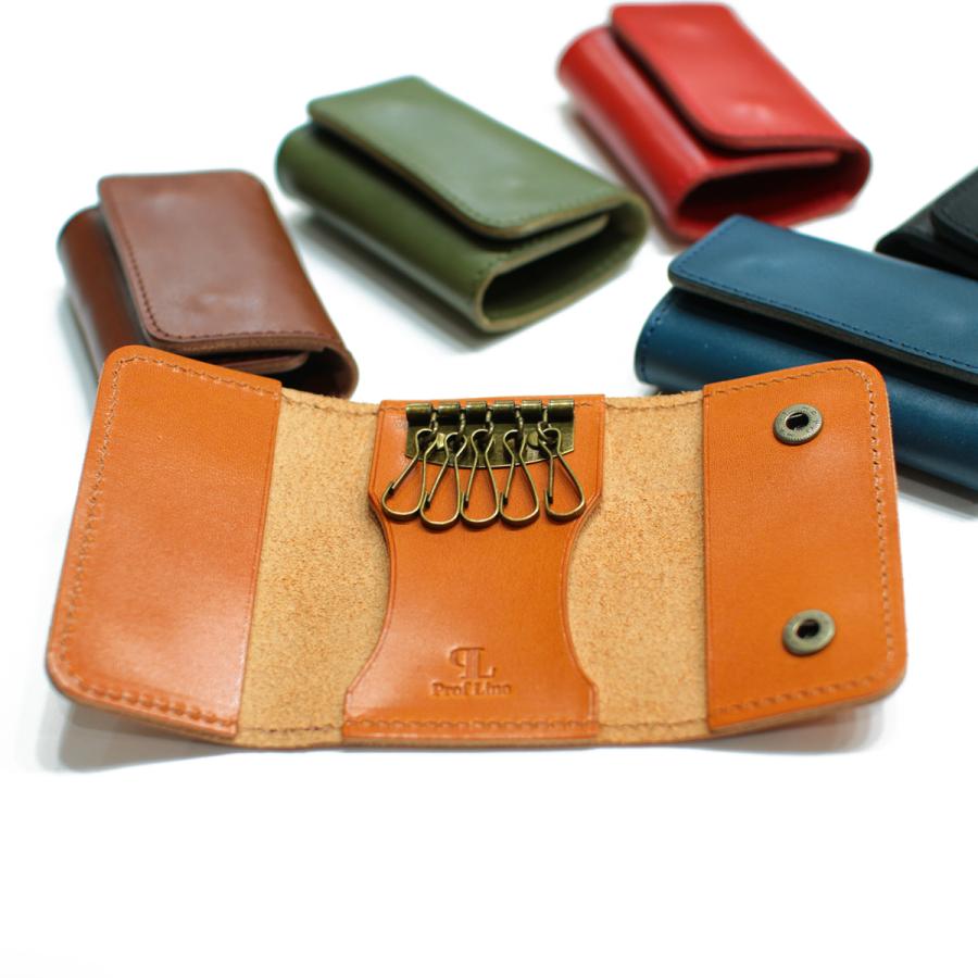 キーケース 【 名入れ 無料 】 栃木レザー 5連 名入れギフト 本革 カード入れ付き 三つ折り 牛革 レディース メンズ 誕生日 プレゼント 就職 内祝 クリスマス | ブランド登録なし | 13