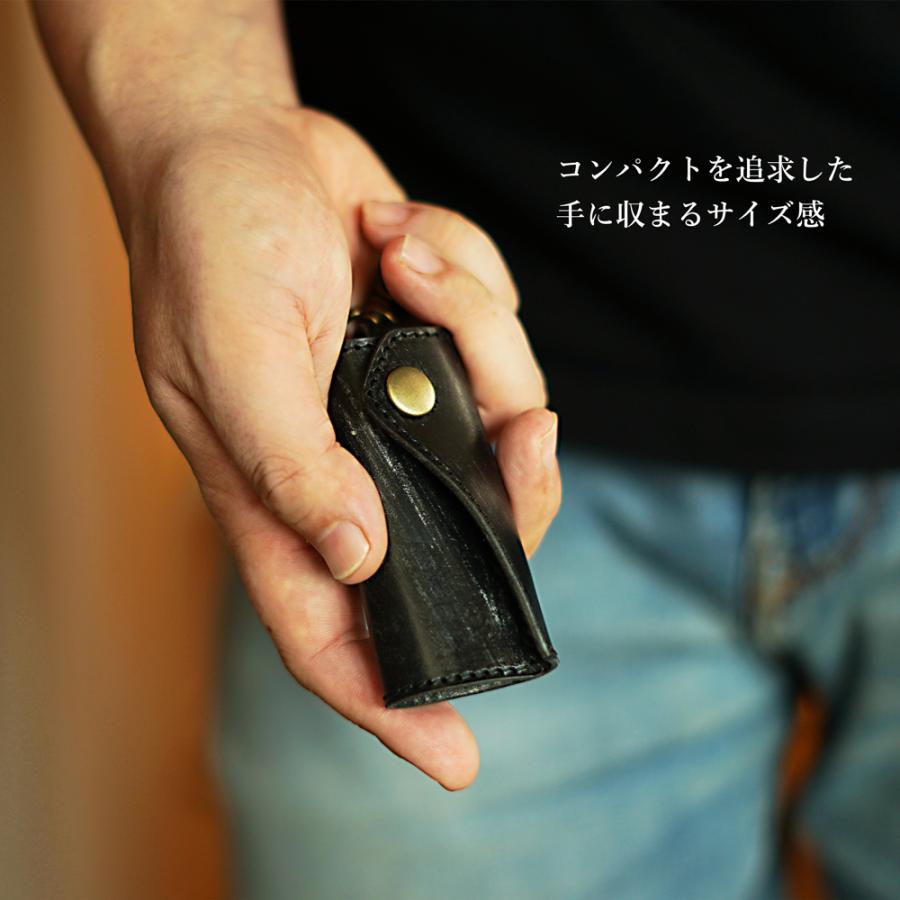 キーケース【 名入れ 無料】 ProfLine ブライドルレザーコンパクトキーケース 小型 ミニ レザー 本革 小さい メンズ 誕生日 記念日 就職祝 内祝い クリスマス | ブランド登録なし | 06