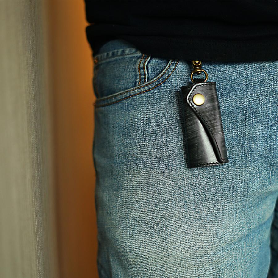 キーケース【 名入れ 無料】 ProfLine ブライドルレザーコンパクトキーケース 小型 ミニ レザー 本革 小さい メンズ 誕生日 記念日 就職祝 内祝い クリスマス | ブランド登録なし | 07